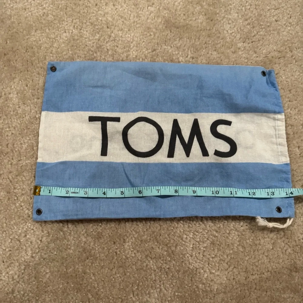 TOMS Blue and White dust bag